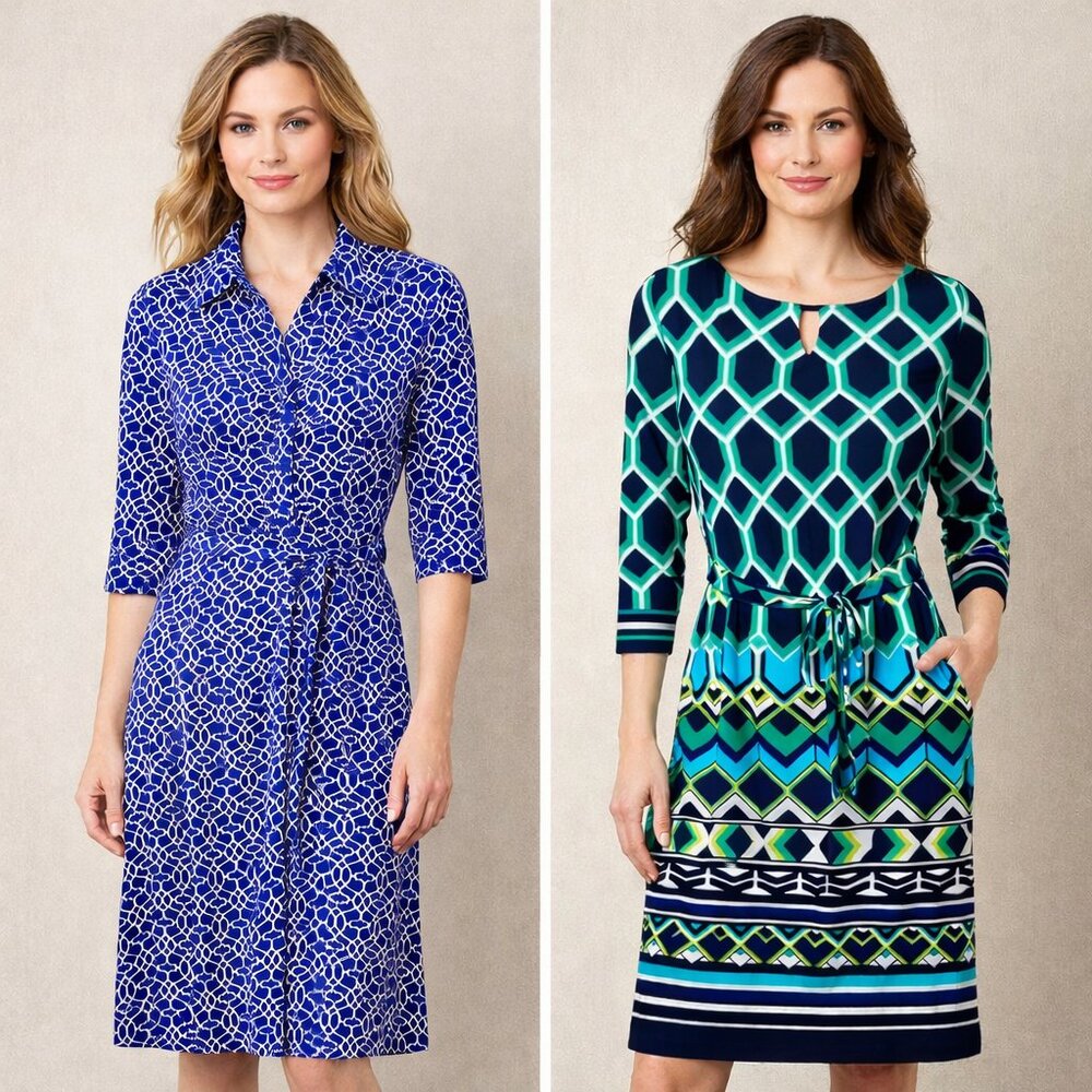 Dress Bundle Liz Claiborne & Laundry Size 4/Small Stretch Office Modest Corp